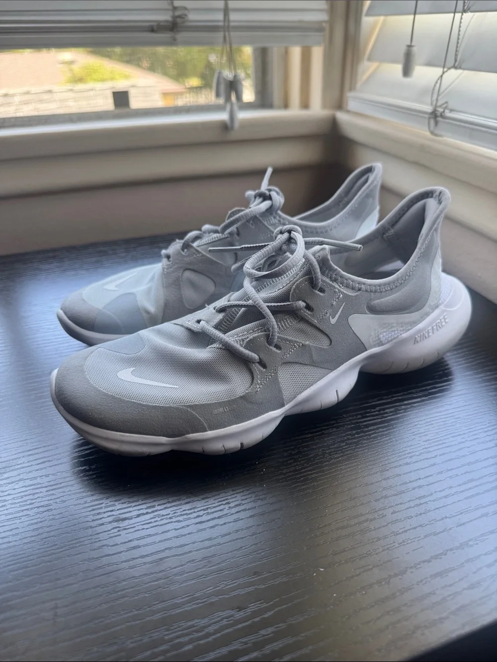 Women Nike Gray Mesh Slip-On Athletic Sneakers